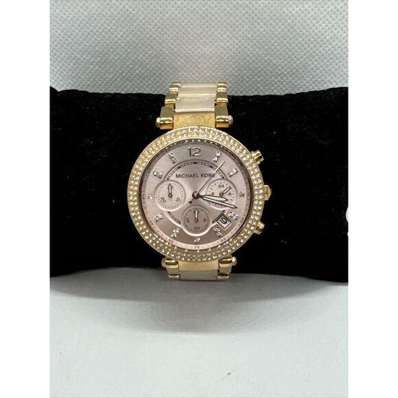 Michael Kors Parker MK5896 Women Rose Gold Analog Dial Quartz Wrist Watch JNA434 - Picture 1 of 11